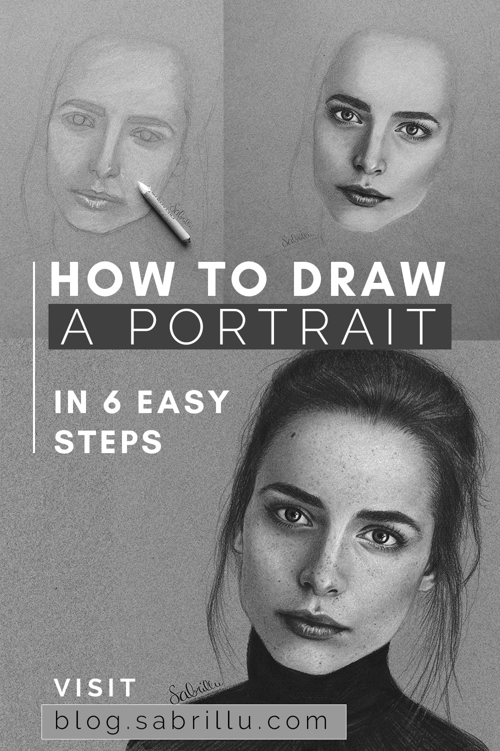 How To Draw A Portrait VIDEO TUTORIAL Illustration Drawing Blog