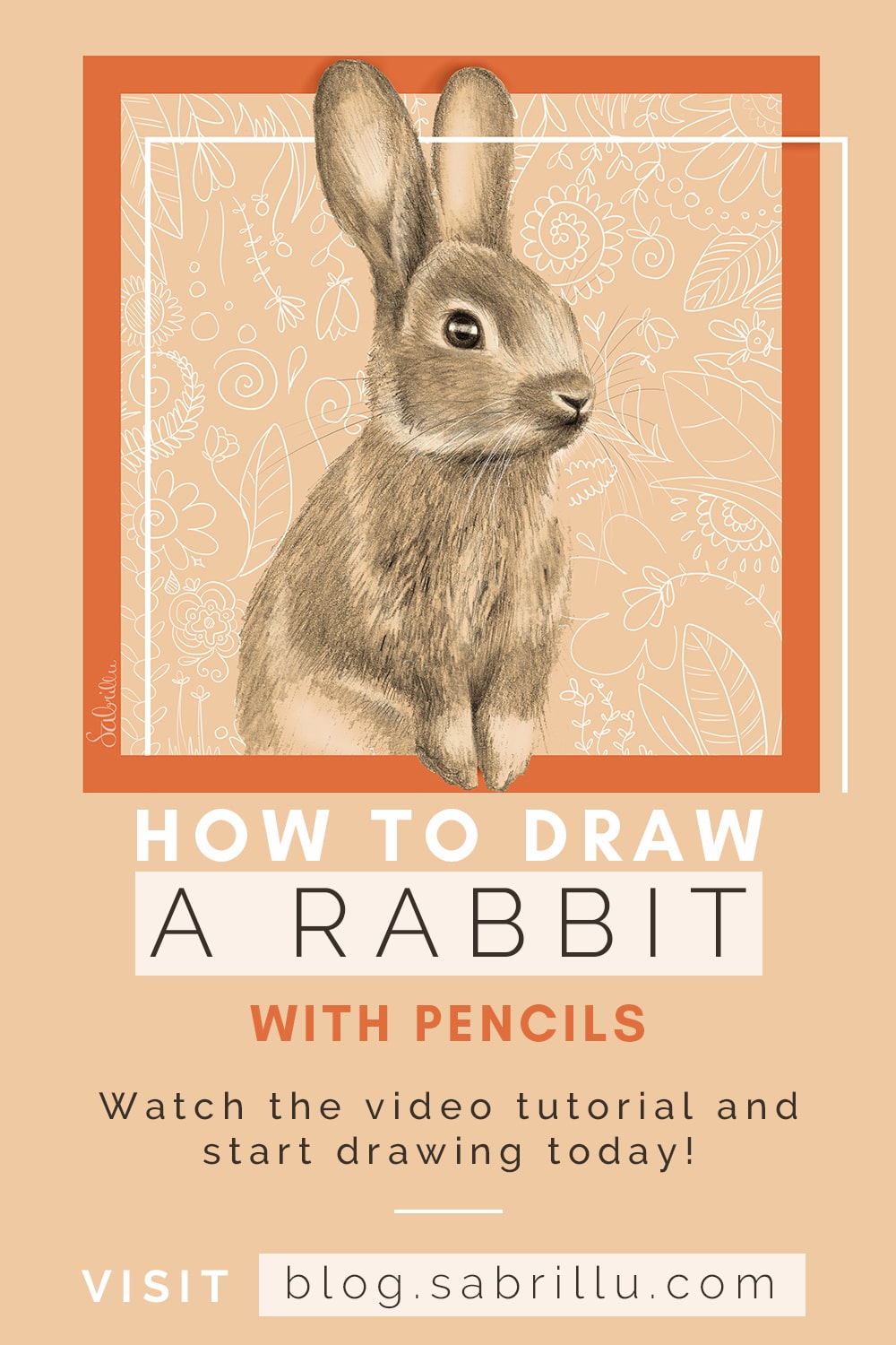 How to draw a rabbit with pencils - video tutorial