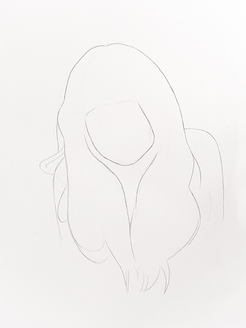 how to draw simple hair